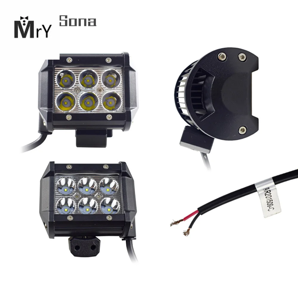 

1 PC 6000K Portable 18W 6 led beams LED Searchlight Marine Spotlight Offroad Truck Car Jeep Vehicle Working black Light IP67 NEW