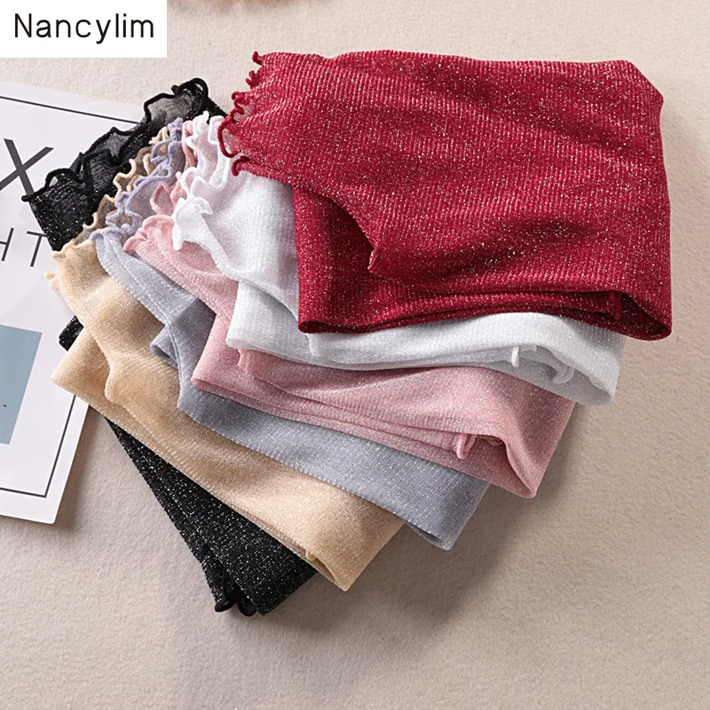 

Plus Size High Quality Spring Autumn Top Clothing New Ruffles Mesh Shirt Women Bright Silk Long Sleeve Blouse Basic Pullovers