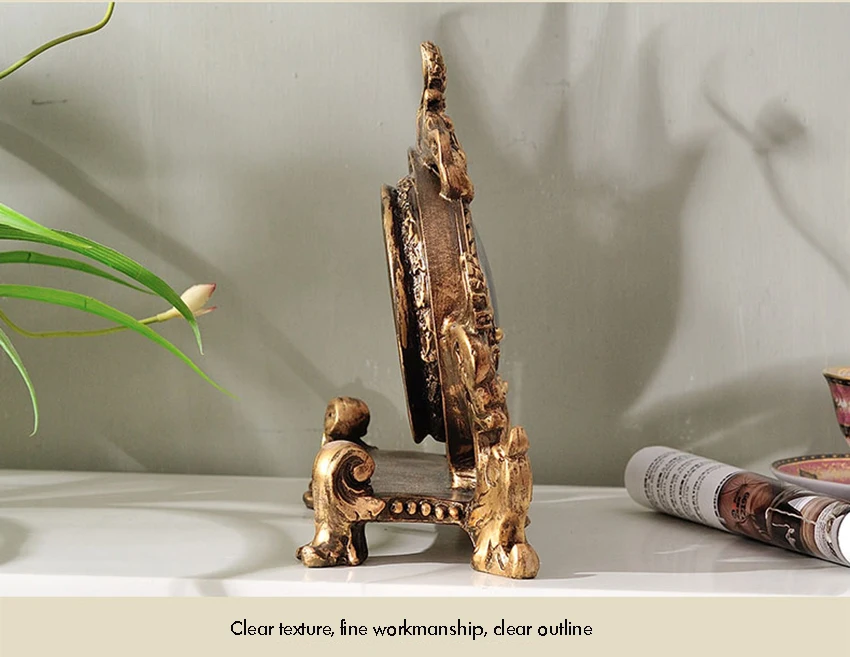 Description Picture 6 of itemEuropean Style Retro Clock Desk & Table Analog Clock Battery Operated with Silent Sweep Mechanism, Decoration Clock for Home