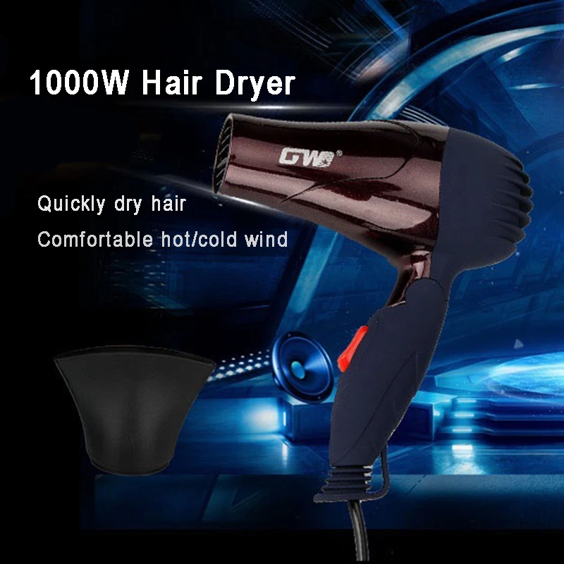елен газообразен прилагателно 1000W Hair Dryer High power Electric Blow Dryer Household Salon  Hairdressing Blow Canister Barber Salon Styling Tools EU Plug|Hair Dryers|  - AliExpress