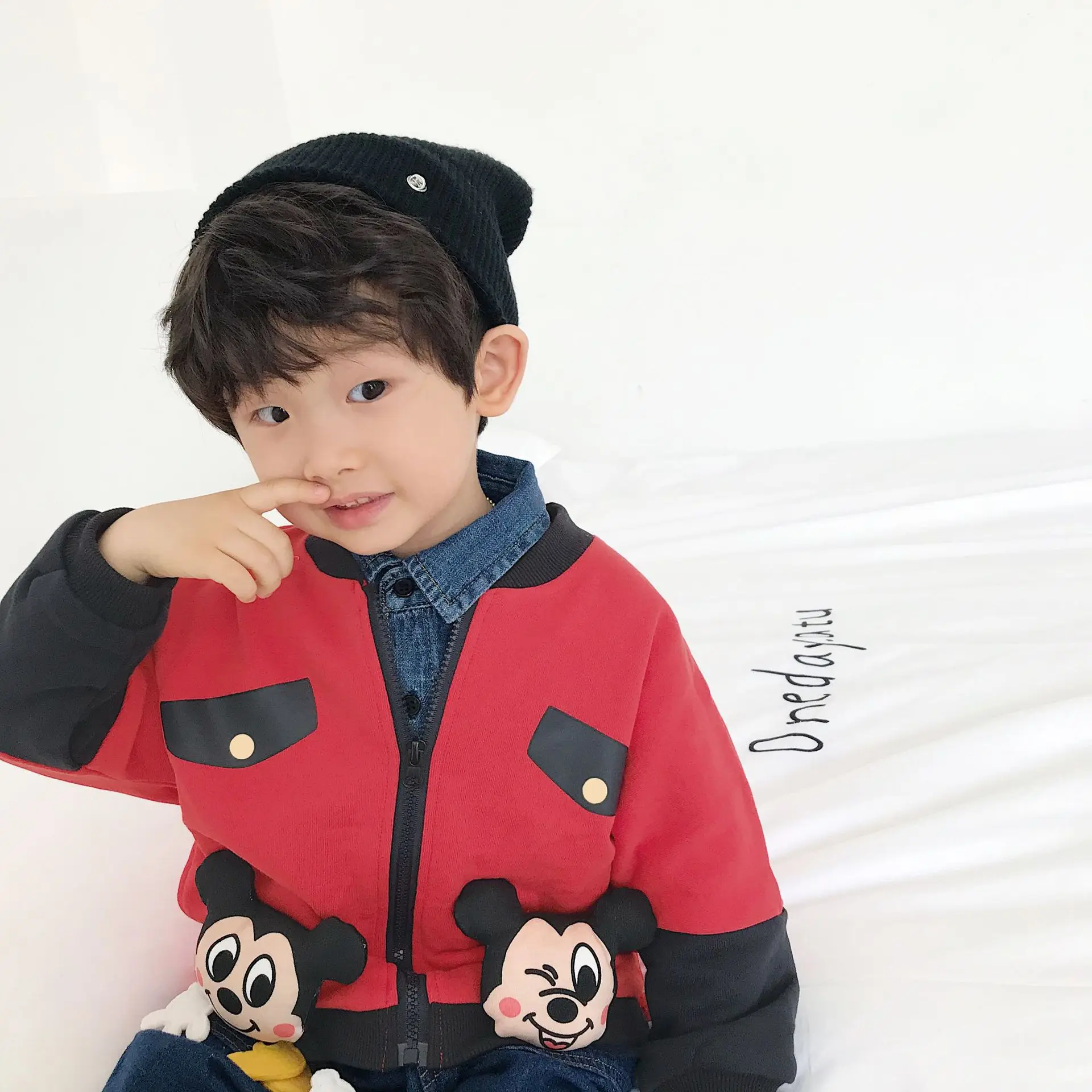 Tonytaobaby/осенне-зимняя одежда; Новая детская одежда; флисовая куртка с рисунком; детская куртка