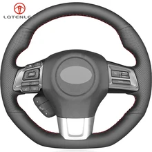 LQTENLEO черная искусственная кожа DIY Ручная сшитая крышка рулевого колеса автомобиля для Subaru WRX(STI)- Levorg