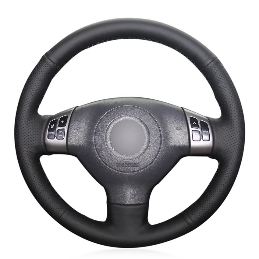 Coprivolante Per Auto In Pelle Nera Cucita A Mano Per Suzuki Sx4 Alto Swift Splash Opel Agila Vauxhall Agila 2007