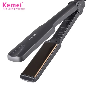 

Kemei Professional Straightening Irons Electric Beard Hair Straightener Flat Iron Fast Warm Up KM-328 Styling Tools