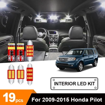 

19 x White Canbus Car LED Map Ceiling Trunk Courtesy Vanity Mirror License Plate Lamp Bulb Package Kit For 2009-2015 Honda Pilot