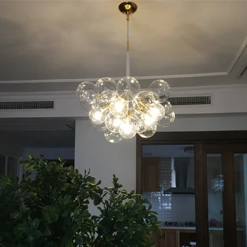 

Nordic Designer Creative Lamps Magic Bean Glass Molecular Postmodern Model Room Living Room Dining Room Individual Chandelier