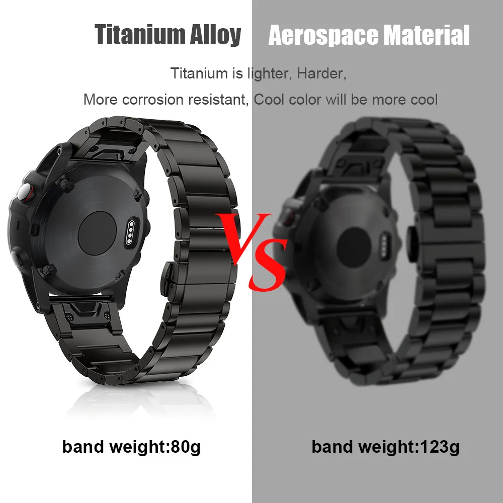 

Titanium Alloy Bracelet For Garmin Fenix 6X/6X Pro Wrist 26mm Width Replacement WatchBand For Garmin Fenix 6X Pro Accessories