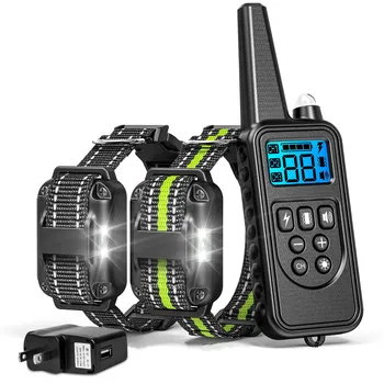

Dog Training Collar, Dog Shock Collar Remote Waterproof Electronic Dog Collar Medium and Large Dogs Training Light Shock