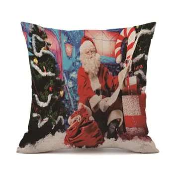 

Christmas Pillowcase Creative Car Sofa Cushion Cover Home Party Decoration2
