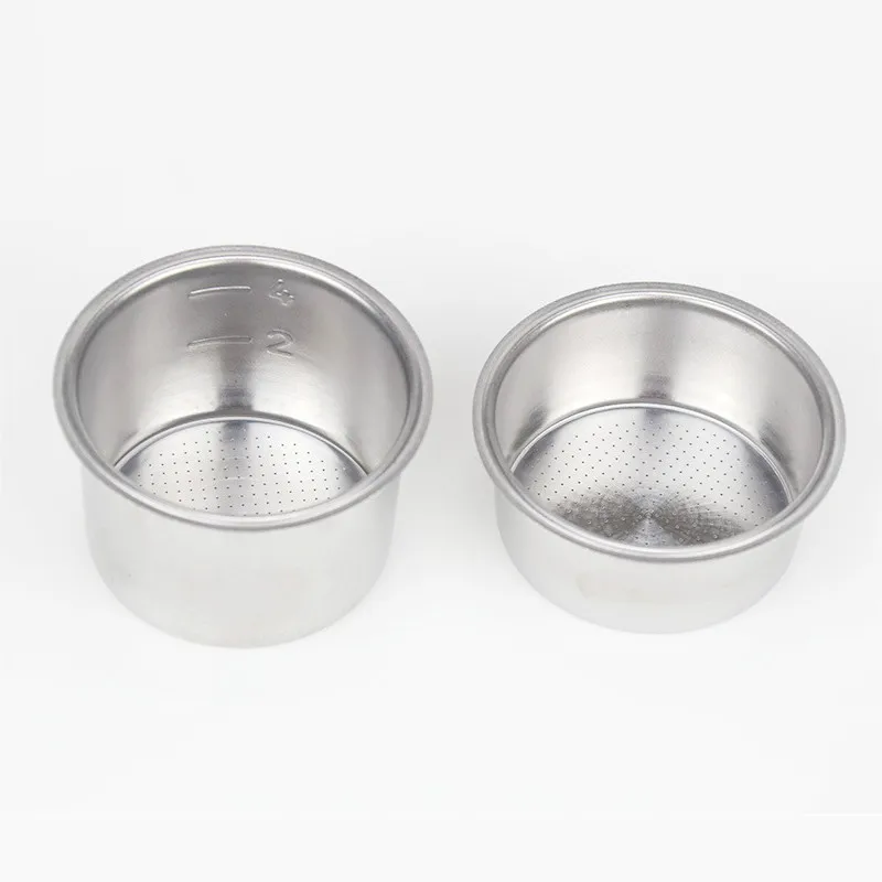 51mm 2/4 Cups Filter Replacement Filter Basket for Coffee Bottomless Portafilter for Delonghi