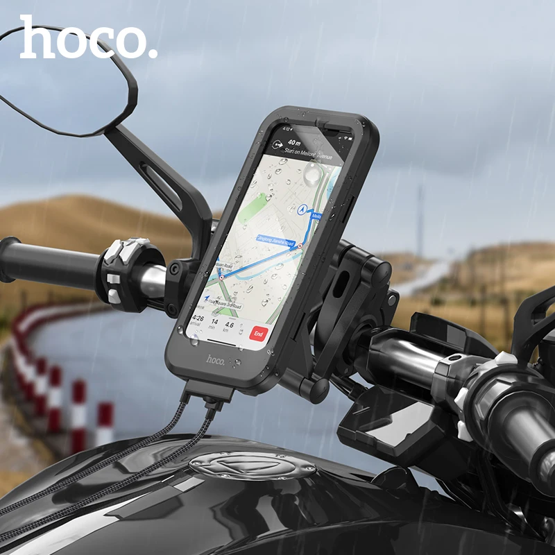 

HOCO Bicycle Motorcycle Phone Holder 360 Degree Adjustable Waterproof Universal Bike Motorcycle Handlebar Support Mount Bracket