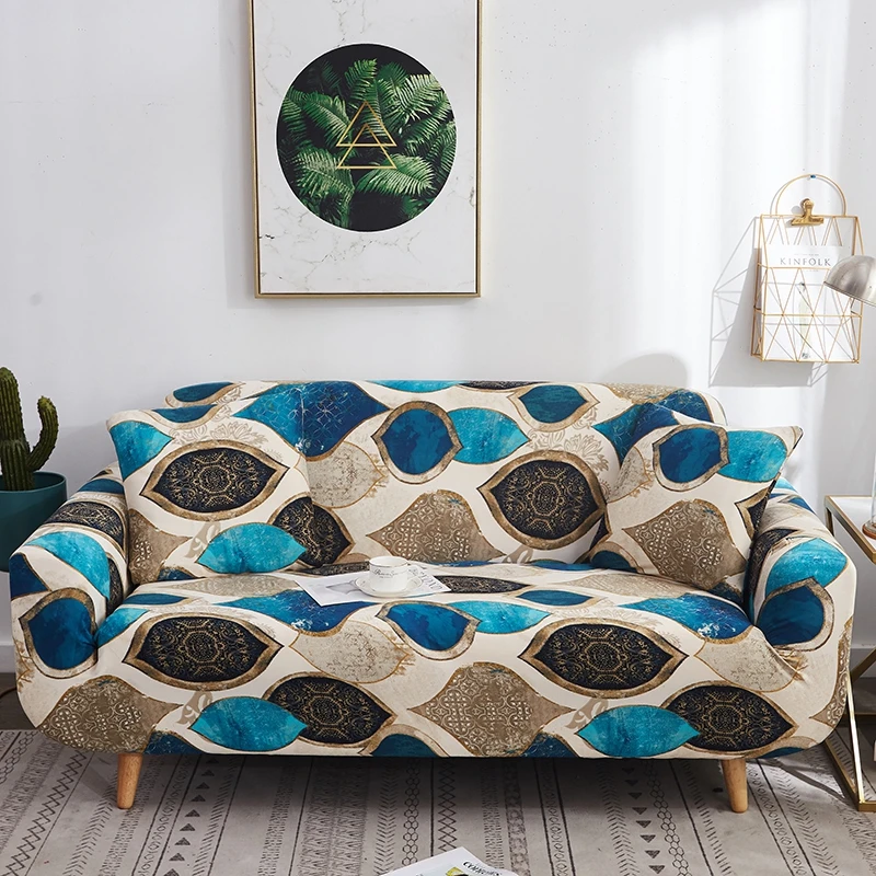 

Flower cartoon Sofa Cover Sectional Stretch Slipcovers for Living Room Couch Cover Shape Armchair Single/Two/Three/Four Seat