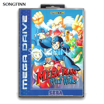 

16 bit MD Memory Card With Box for Sega Mega Drive for Genesis Megadrive - Mega Man The Wily Wars