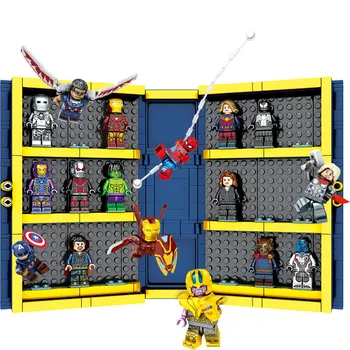 

Toys for Children Movie Character Hero Collection Book Model Kit Boys Educational Assembling Building Block Bricks Kids Gift T31