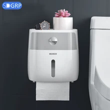 Держатель туалетной бумаги настенный WC бумажная коробка для салфеток диспенсер Многофункциональный пластиковый держатель туалетной бумаги для ванной комнаты коробка для хранения