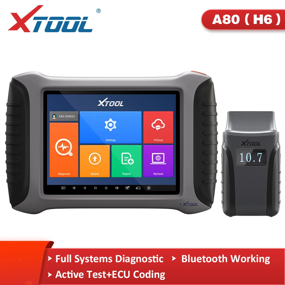 XTOOL A80ยานยนต์ Full การวินิจฉัยระบบเครื่องมือ BT/WIFI ECU Coding