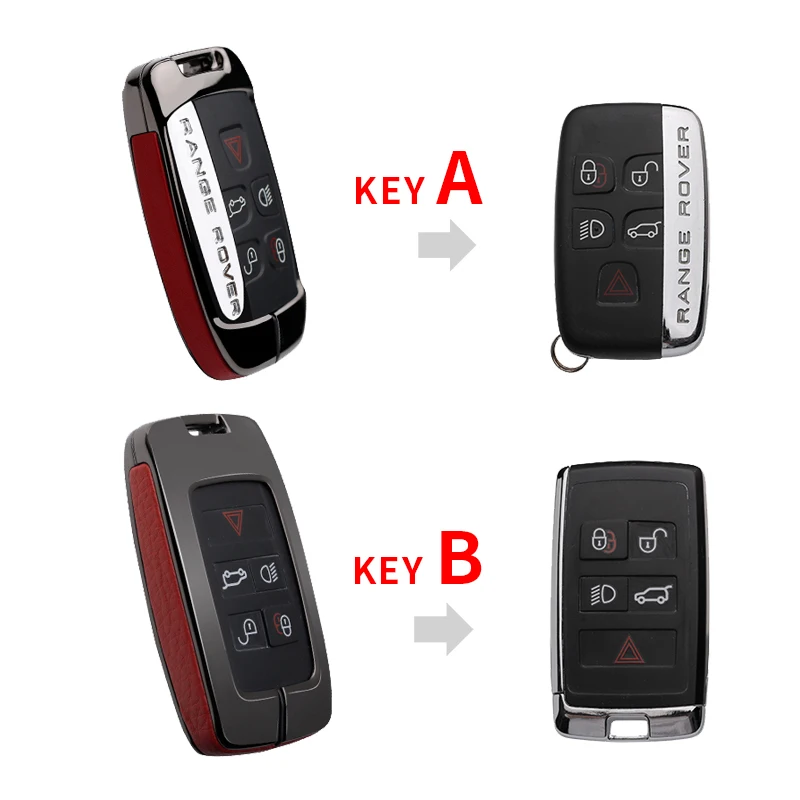 Key Case Cover Car Key Shell For Land Rover A9 Range Rover Sport Evoque Freelander 2 Jaguar XE XJ XJL XF C-X16 V12