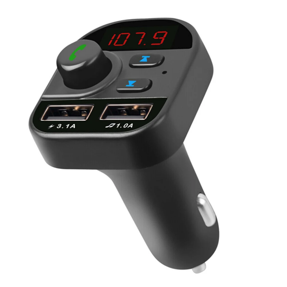 Bluetooth 4,2 MP3 плеер Handsfree автомобильный комплект fm-передатчик Поддержка TF карта U диск QC2.0 3.1A Быстрая Двойная USB Зарядка адаптер питания