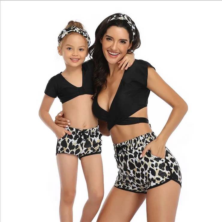 

Oeak Family Matching Swimwear Mother Daughter Swimsuit Mommy And Me Bikini Clothes Family Look Mom Daughter Beachwear Outfits