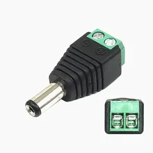 Male/Female DC Connector 2.1*5.5mm Power Jack Adapter Plug Cable Connector For LED Strip and CCTV Cameras