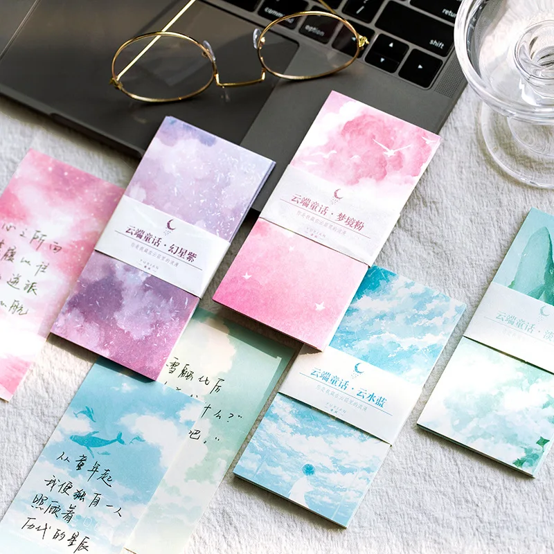 30 sheets/set Cloud Fairy Tale series Memo Pad Cute Message Notes Decorative Notepad Note paper Stationery Office Supplies | Канцтовары
