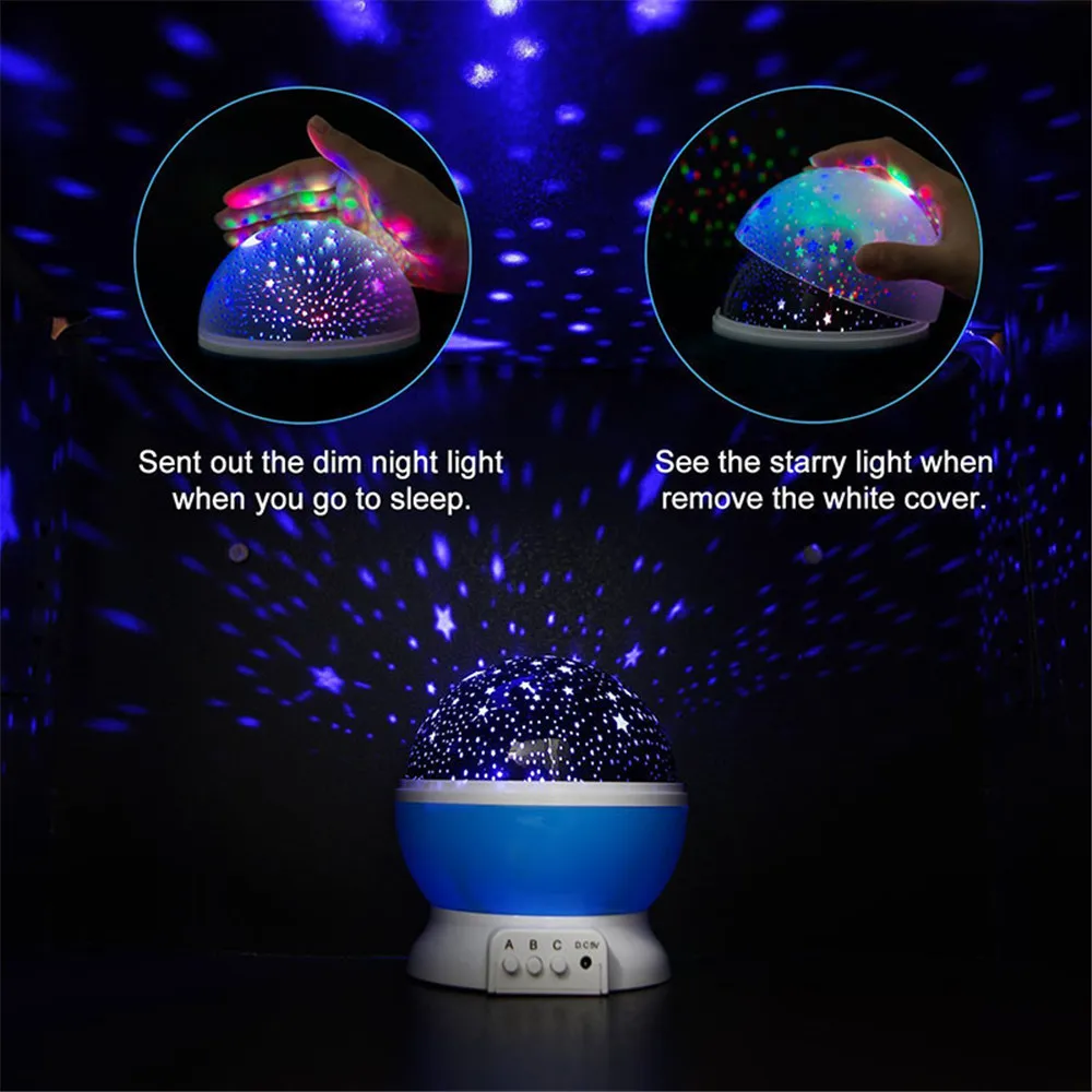 

LED Night Light Projector Starry Sky Star moon Master Children Kids Baby Sleep Romantic colorful Led Projection lamp usb power