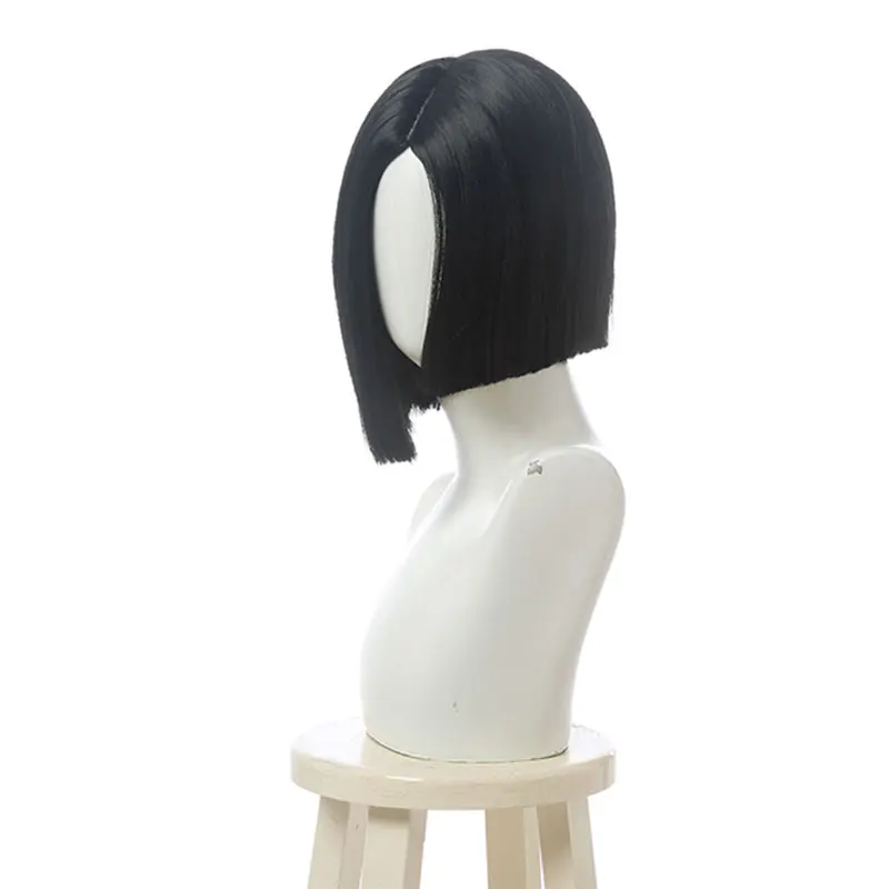 L-email wig Synthetic Hair Game Valorant Viper Cosplay Wig Short Straight Black Wigs Heat Resistant Halloween pelucas de mujer 3