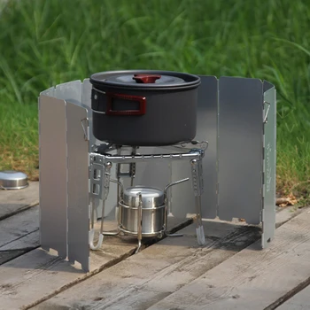 

Ultralight Stainless Steel With Stand Burner Non Slip Alcohol Stove Picnic Camping Outdoor Hiking Portable Rotatable Mini