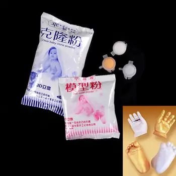 

1Set Baby 3D Hand Foot Print Mold Powder Plaster Casting Kit Handprint Footprint Keepsake Gift Baby Growth Memorial