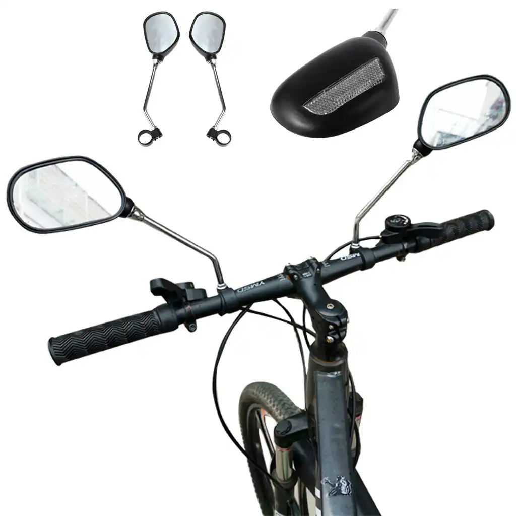 2X bicycle rear view mirror bike mirror bicycle handlebar ebike set left right Bicycle Mirrors