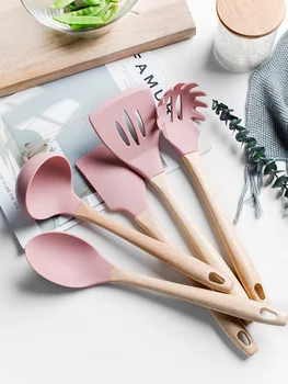 

High temperature resistant silicone spatula non-stick special shovel home cooking roasting does not hurt the pot silicone spatul