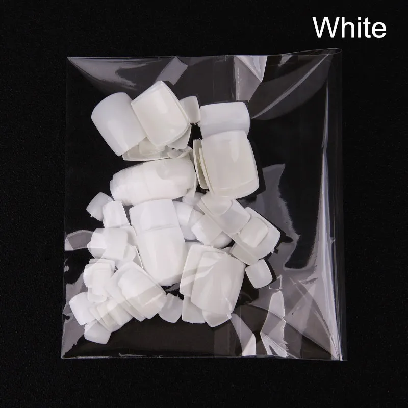 White -One Bag 100 шт Искусственные акриловые накладные ногти для пальцев ног натуральные/белые/прозрачные накладные ногти для ног инструменты для маникюра и художественного украшения ногтей - Цвет: White -One Bag