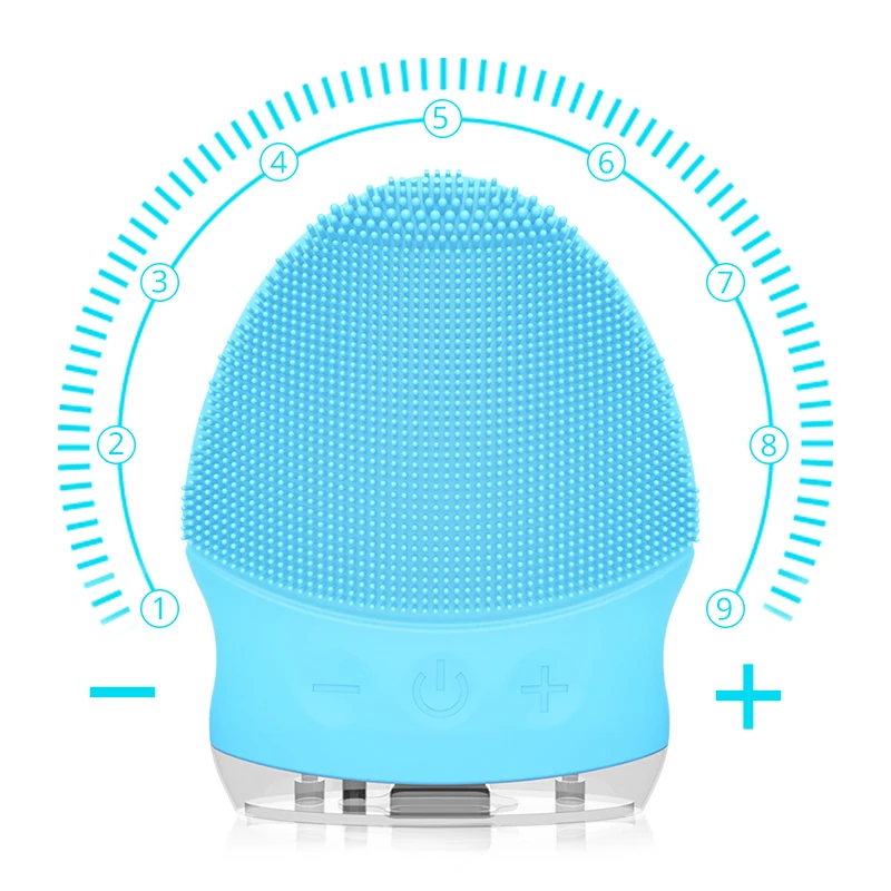  Facial Cleansing Brush Electric Silicone Face Cleansing Brush Mini Sonic Brush Face Cleanser Machin