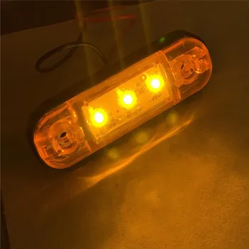 

Car Accessories 10-30V Trailer LED Lights 3 LEDs Side Marker Lights Warning Lights for Truck Van Pickup