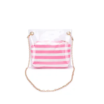 

Fashion Ladies One-shoulder Storage Wallet Summer And Autumn New Color Stripe Cross-body Storage Wallet