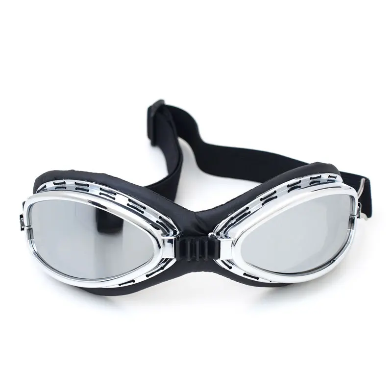 silver-silver MJMOTO новые мотоциклетные очки винтажные шлем солнцезащитные очки грязные велосипеды гоночные очки ретро Авиатор очки пилота - Цвет: silver-silver