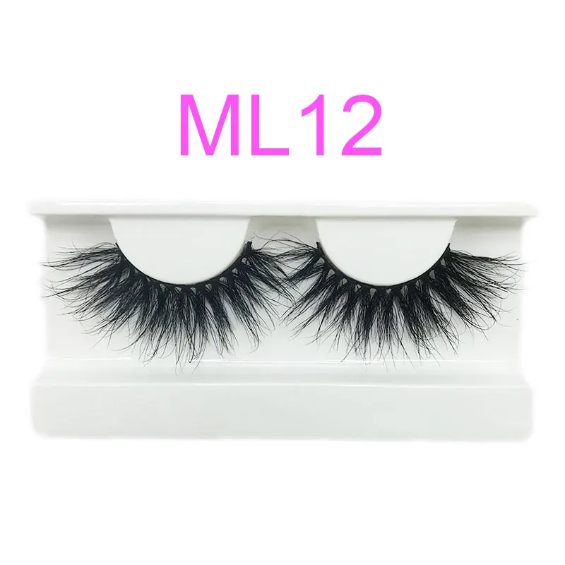 ML12 3D норковые ресницы Объемные длинные толстые 25 мм ресницы драматические накладные ресницы Moonlass Красота 3D норковые ресницы накладные ресницы - Цвет: ML12