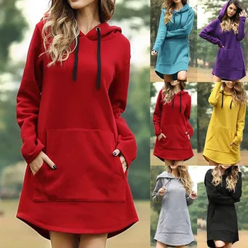 

2020 Spring Leisure Solid Color Cap Women's Wear Yellow Red Purple Gray Black Blue Hoodies Women Sweatshirt