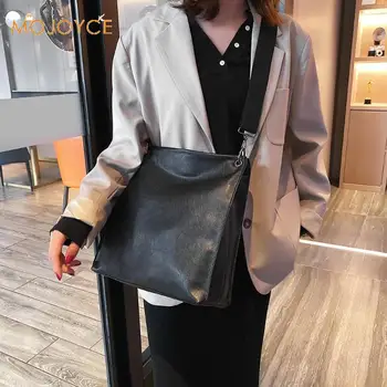 

Women Fashion Shoulder Crossbody Bag Leather Retro Purse Messenger Handbag Capacity Trendy Simple Shoulder Bags Dropshipping