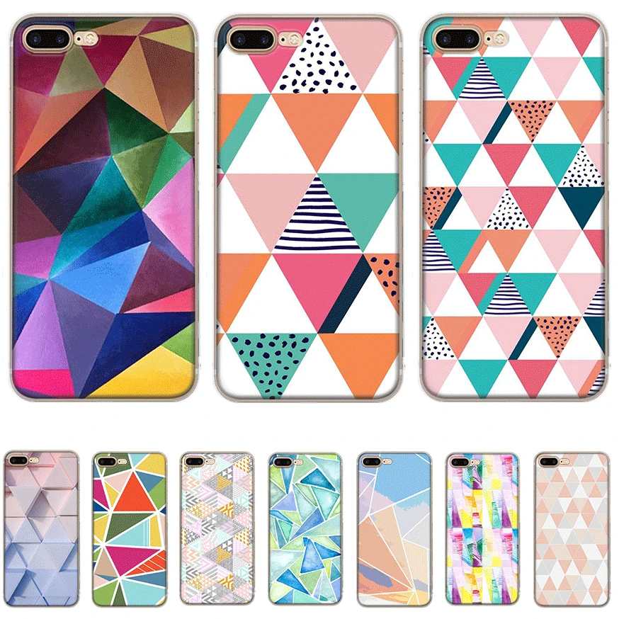 

Mobile Phone Case tpu for iPhone 11 Pro X XS Max iPhone XR 6 6S 7 8 Plus 5 5S SE Cover triangle well done