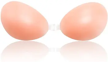 

Halyuhn Adhesive Bra, Reusable Strapless Self Sticky Bra Silicone Invisible Push-up Bra for Backless Dress with Nipple Covers