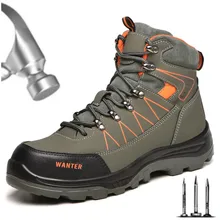 Bottines de sécurité Anti écrasement pour homme, chaussures d'hiver à bout en acier Indestructible, pour le travail, nouveauté
