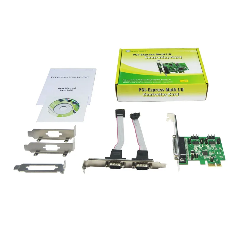 PCI-E на 2 порта Последовательный DB9 RS232+ 1 порт Параллельный DB25 принтер LPT плата расширения AX99100 чипсет