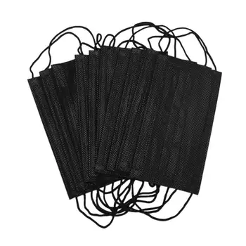 

50Pcs/pack Black / White / Blue Mask Disposable Cotton Masks Earloop Mask