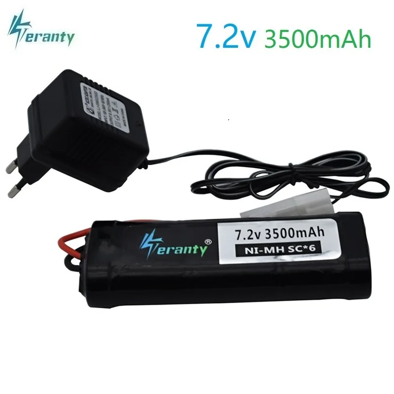 7.2V NIMH Battery + Charger SC*6 Cells 3500mAh Ni MH Battery Pack with Tamiya 2P Plug 7.2v