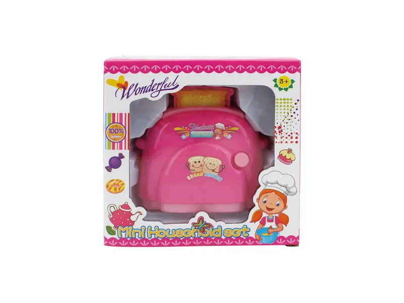 

New Style Children Play House Kitchen Kitchenware Toy Model Educational Fun Cartoon Appliances Bread Machine Toy