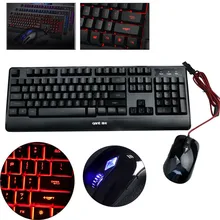 VOBERRY Проводная клавиатура с USB эргономичная ультратонкая Механическая с подсветкой ощущение игровой клавиатуры и мыши