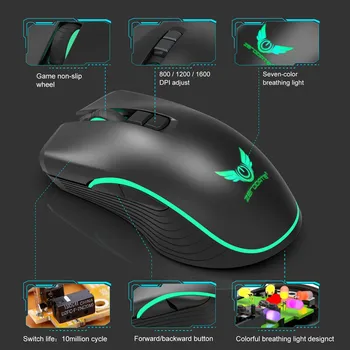 

2.4G Wireless Mouse Backlight Type-C Rechargeable Mouse Mice for Notebook Desktop PC SP99