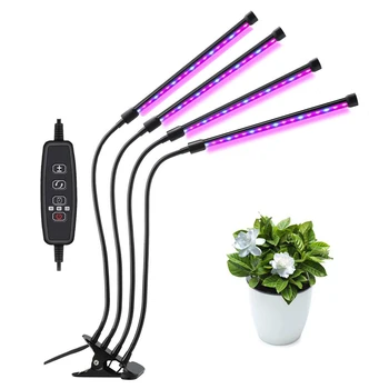 

Grow Light for Indoor Plants LED Lamp Full Spectrum with 3/9/12H Timer 9 Dimmable Lightness Clip-On Desk Led Plant Growing Lamps