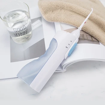 

Twhite Oral Irrigator Water Dental Flosser Travel Jet Pick With 2 Tips & 2 Packs Teeth Whitening Strips 2 Modes Portable